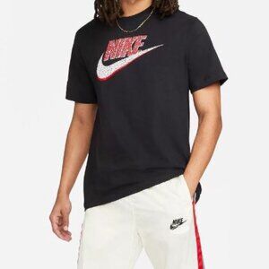 Nike Men's XL Black Futura Logo Swish Short Sleeve Tee